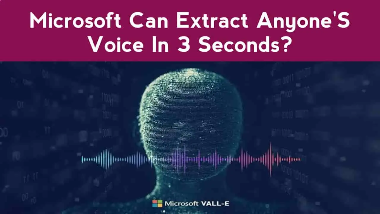 Microsoft Can Extract Anyone'S Voice In 3 Seconds! Microsoft Shows Off Vall-E?